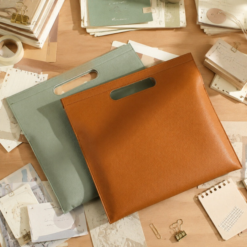 PU A4 Document Bag with Die-Cut Handle