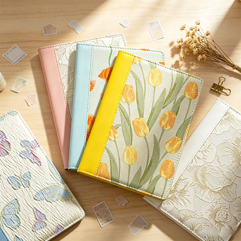 Flower Garden Fabric Notebook