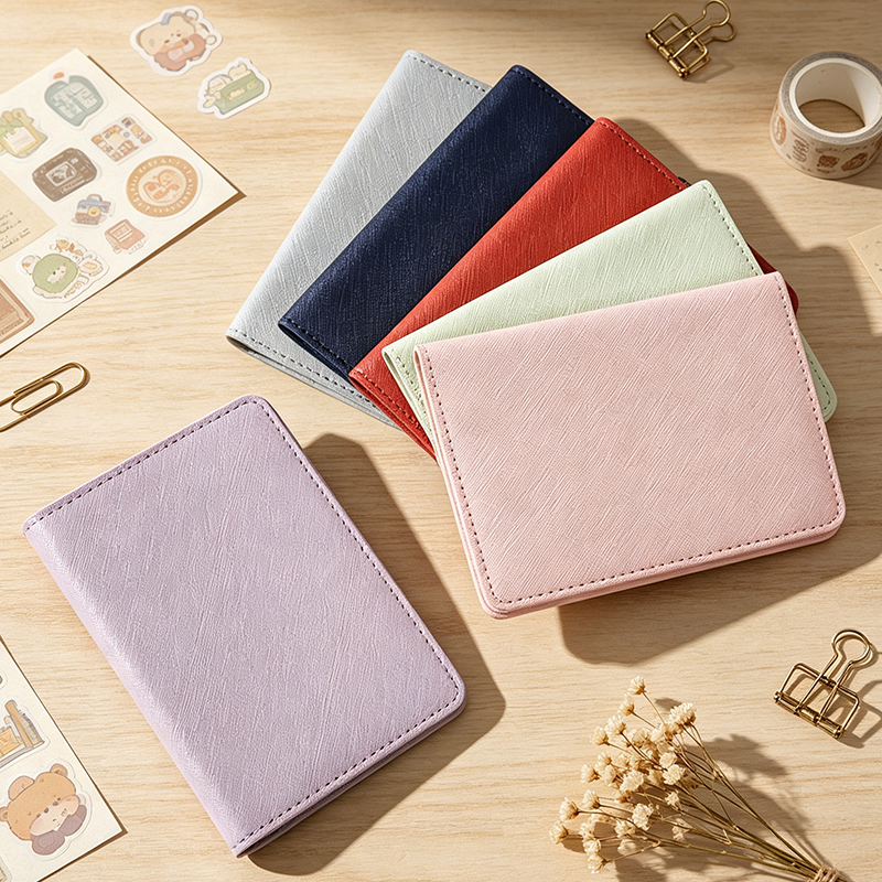Pastel PU Leather Passport Holder