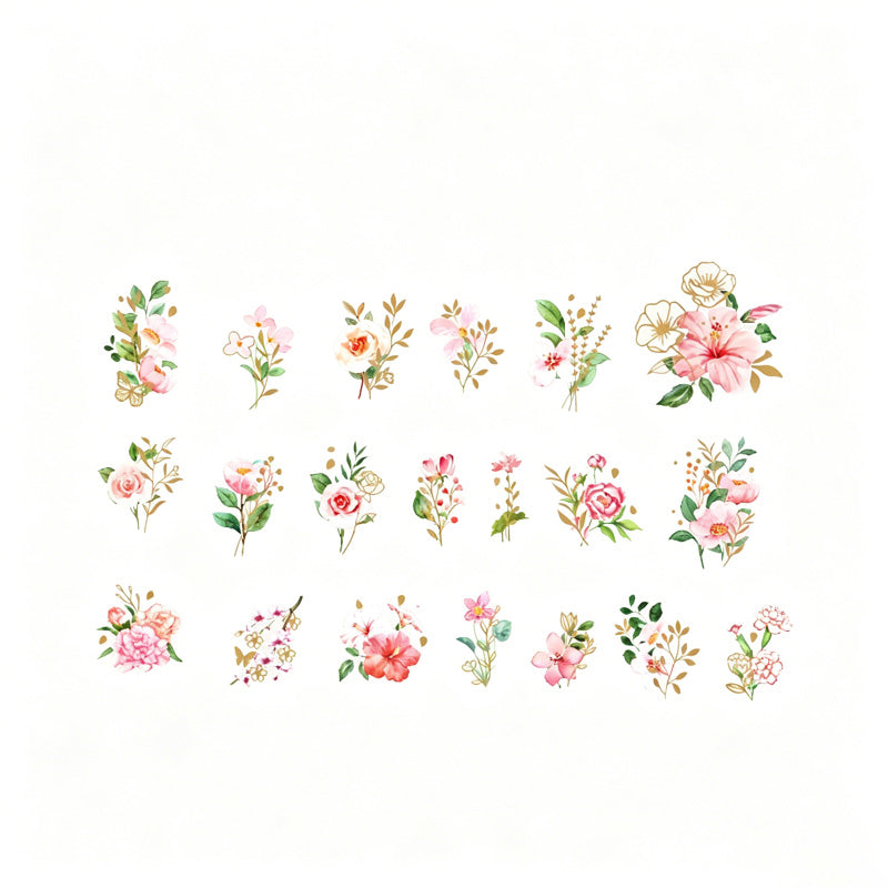 Miss Time Floral Sticker Set