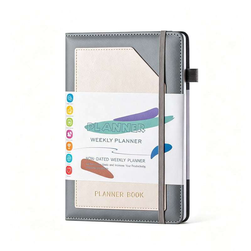 A5 Minimal PU Planner With Stickers