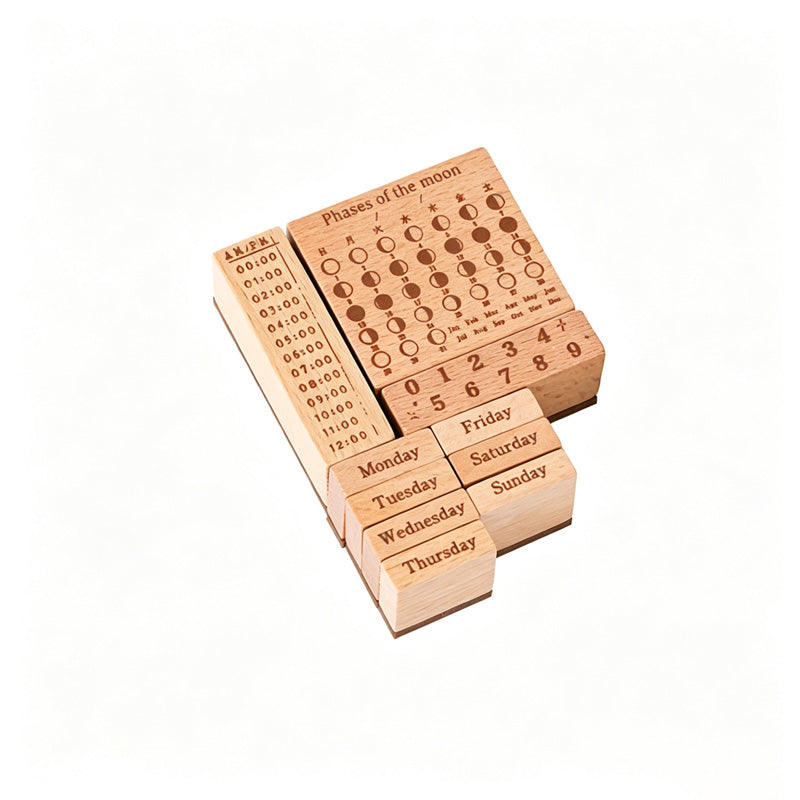 Time Travel Wooden Stamp Set