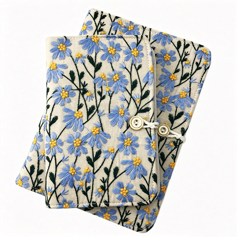 Daisy Floral Fabric Binder Notebook