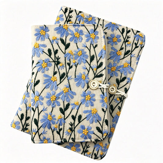 Daisy Floral Fabric Binder Notebook