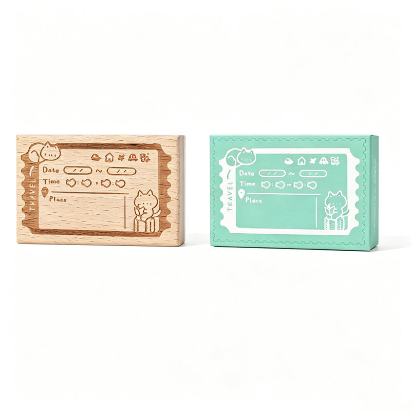 Cat Planner Wooden Stamp Set