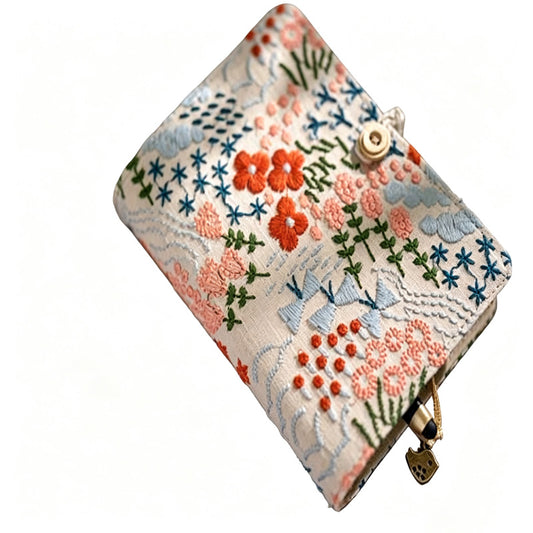 Wildflower Garden Fabric Binder Notebook