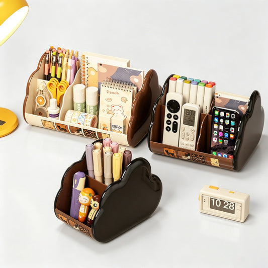 Multi-Grid Curved Side Desktop Storage Box