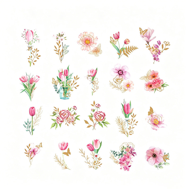 Miss Time Floral Sticker Set