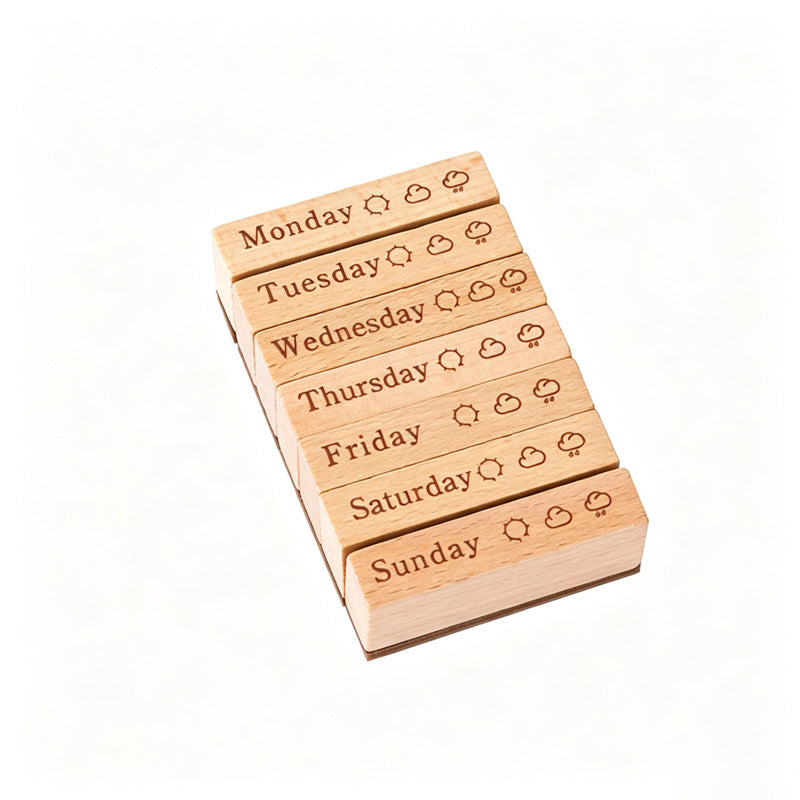 Time Travel Wooden Stamp Set