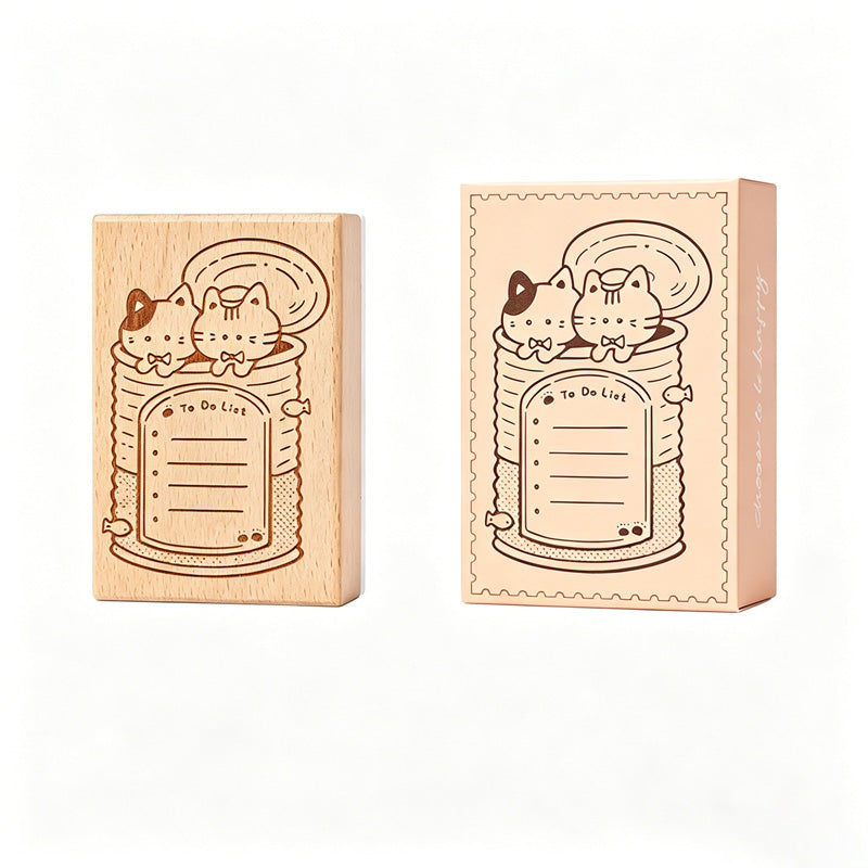 Cat Planner Wooden Stamp Set