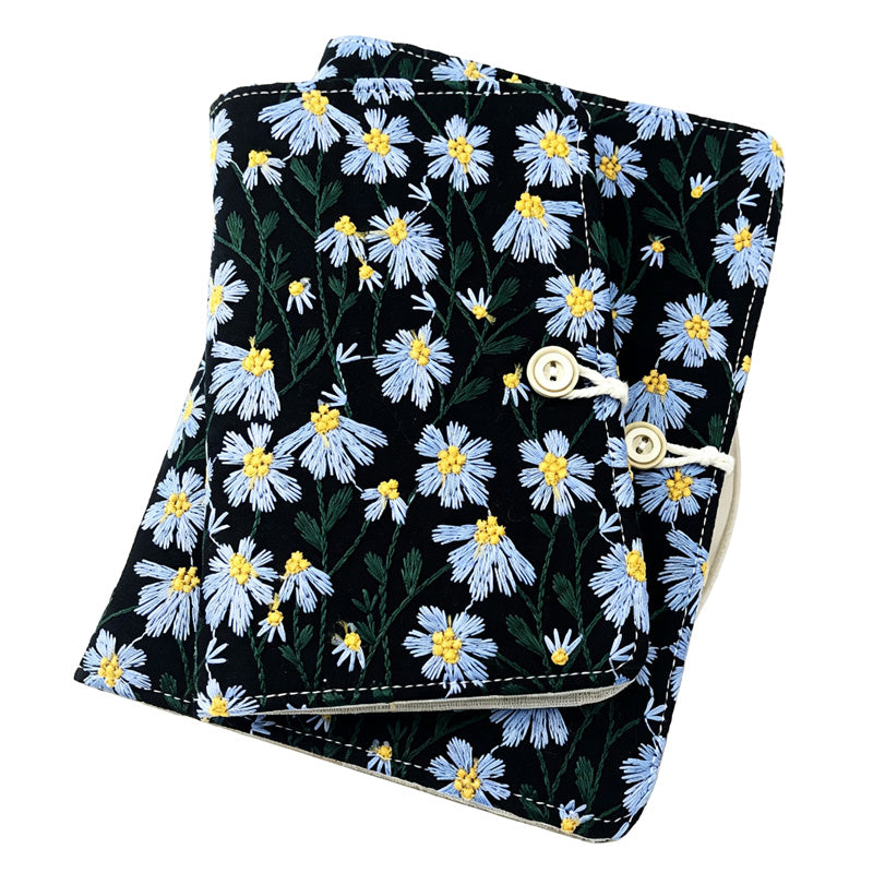 Daisy Floral Fabric Binder Notebook