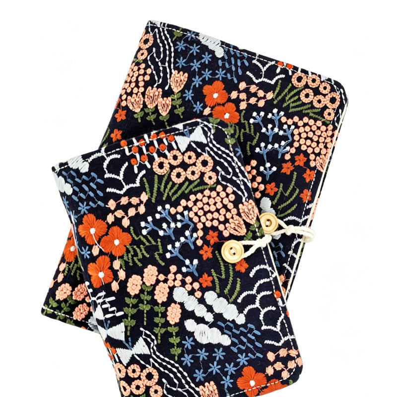 Wildflower Garden Fabric Binder Notebook