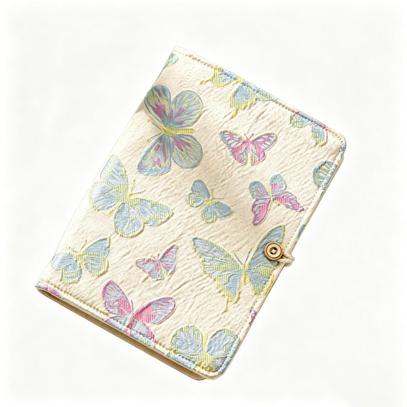 Vintage Butterfly Fabric Binder Notebook