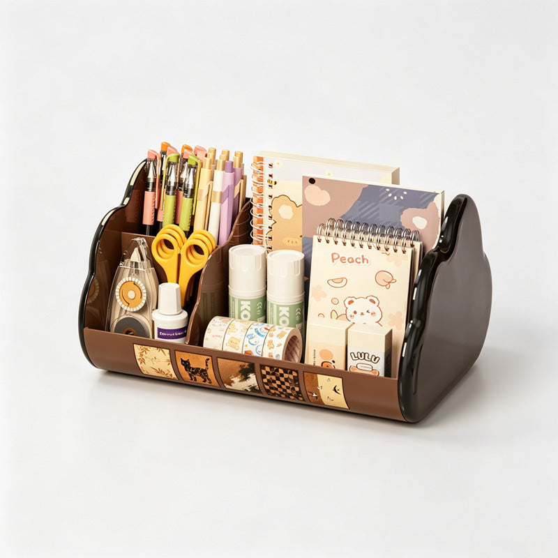Multi-Grid Curved Side Desktop Storage Box
