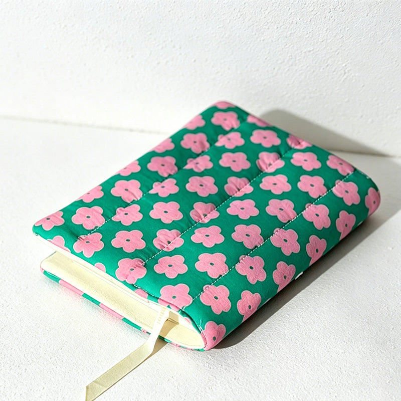 CouldNook Floral Quilted Book Cover - Aesthetic A5 Fabric Sleeve