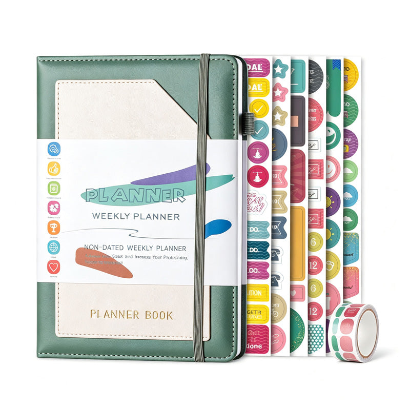 A5 Minimal PU Planner With Stickers