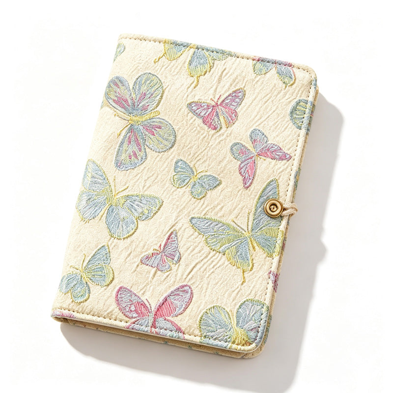 Vintage Butterfly Fabric Binder Notebook