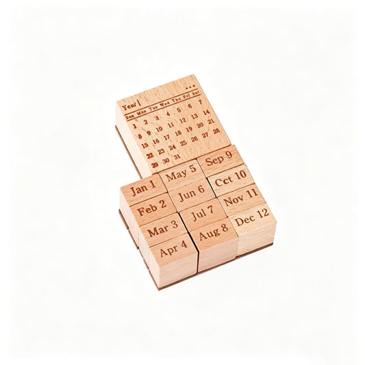 Time Travel Wooden Stamp Set