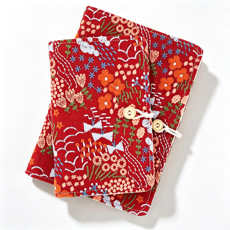 Wildflower Garden Fabric Binder Notebook