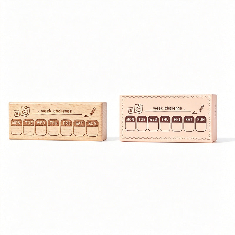 Cat Planner Wooden Stamp Set