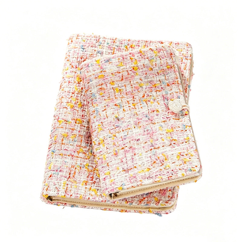 Tweed Fabric Refillable Binder Notebook