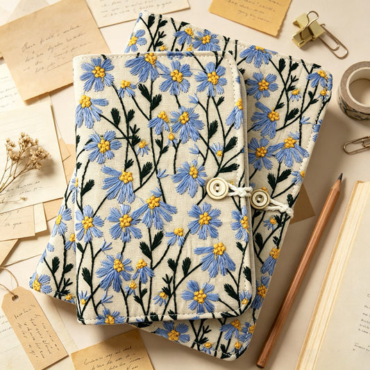 Daisy Floral Fabric Binder Notebook