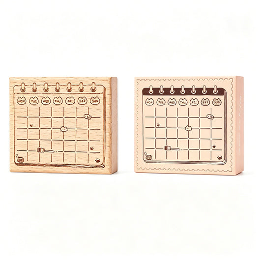 Cat Planner Wooden Stamp Set