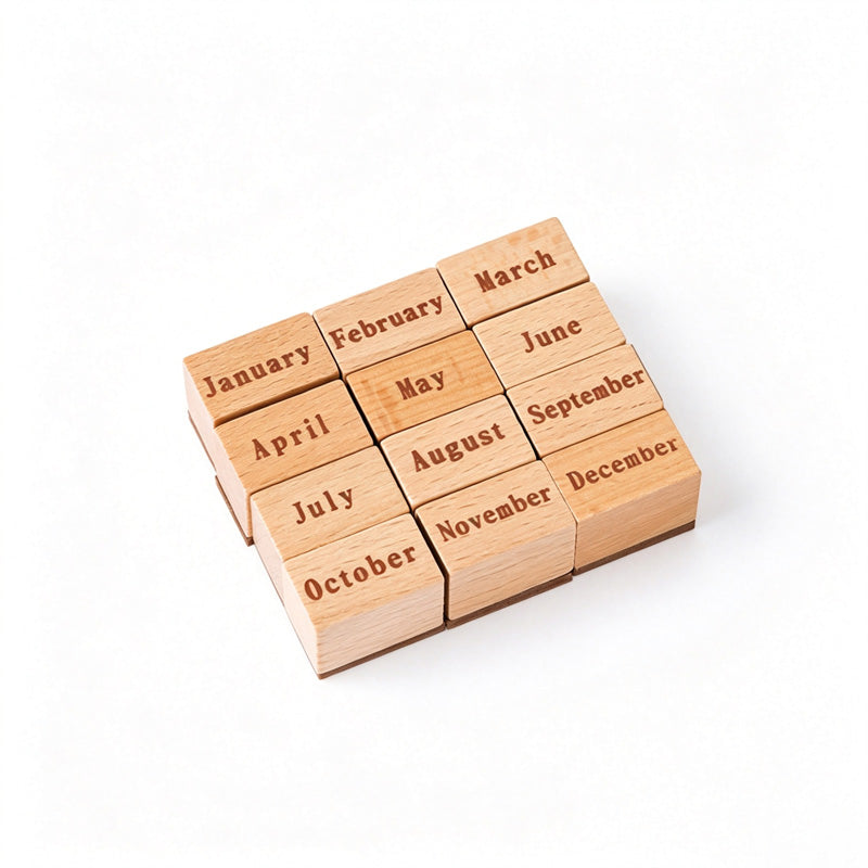 Time Travel Wooden Stamp Set