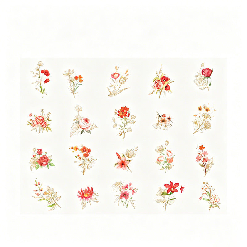 Miss Time Floral Sticker Set