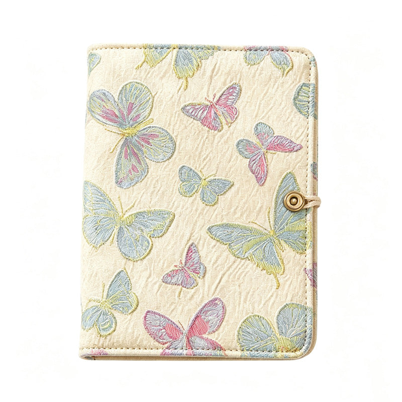 Vintage Butterfly Fabric Binder Notebook