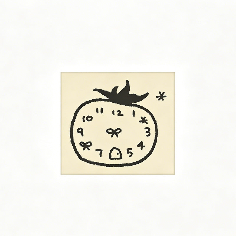 Beech Wood Tomato Clock Decorative Stamp