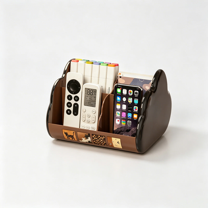 Multi-Grid Curved Side Desktop Storage Box