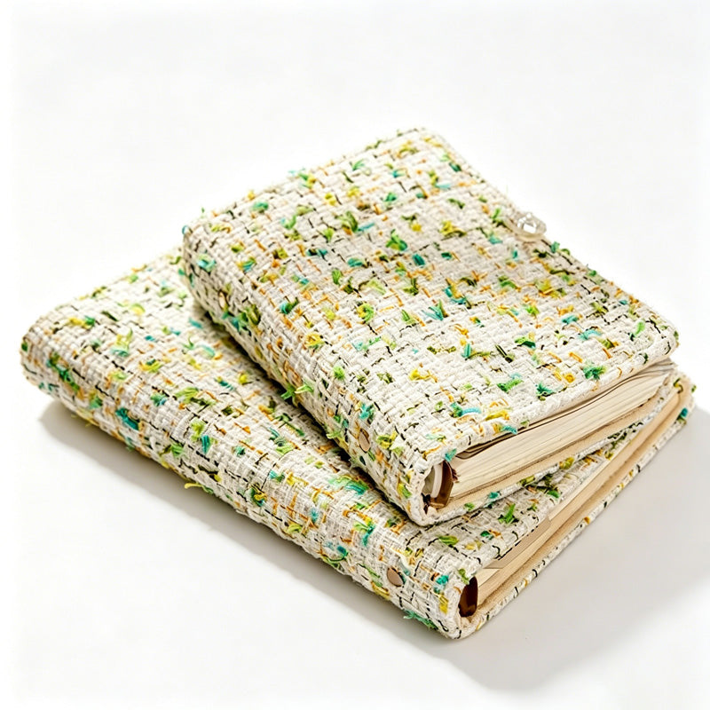 Tweed Fabric Refillable Binder Notebook