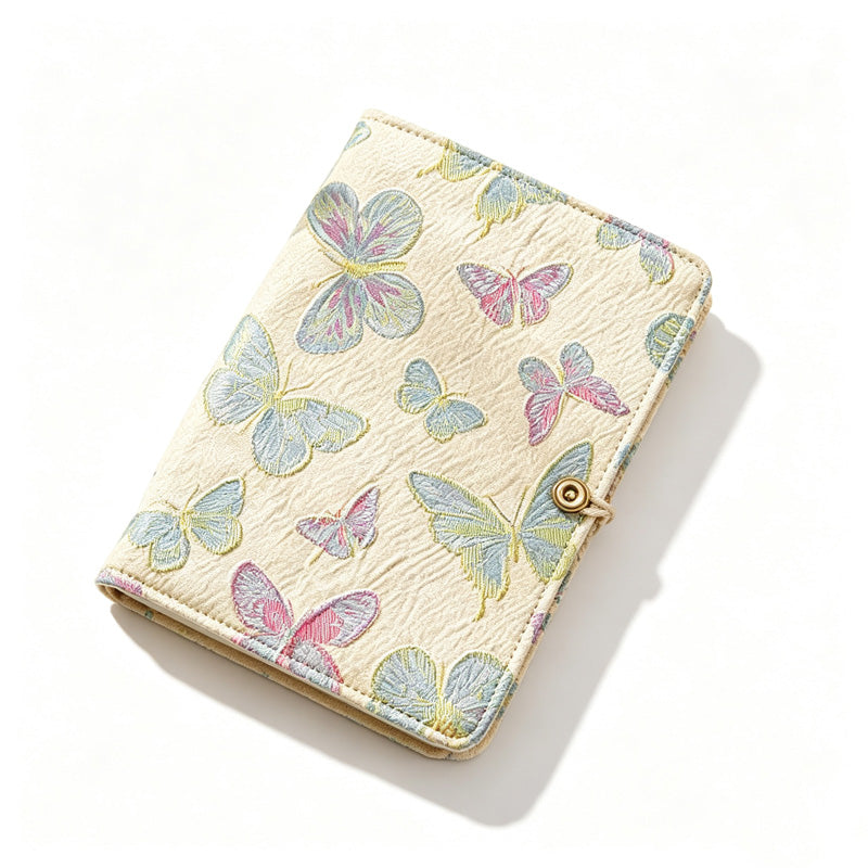 Vintage Butterfly Fabric Binder Notebook