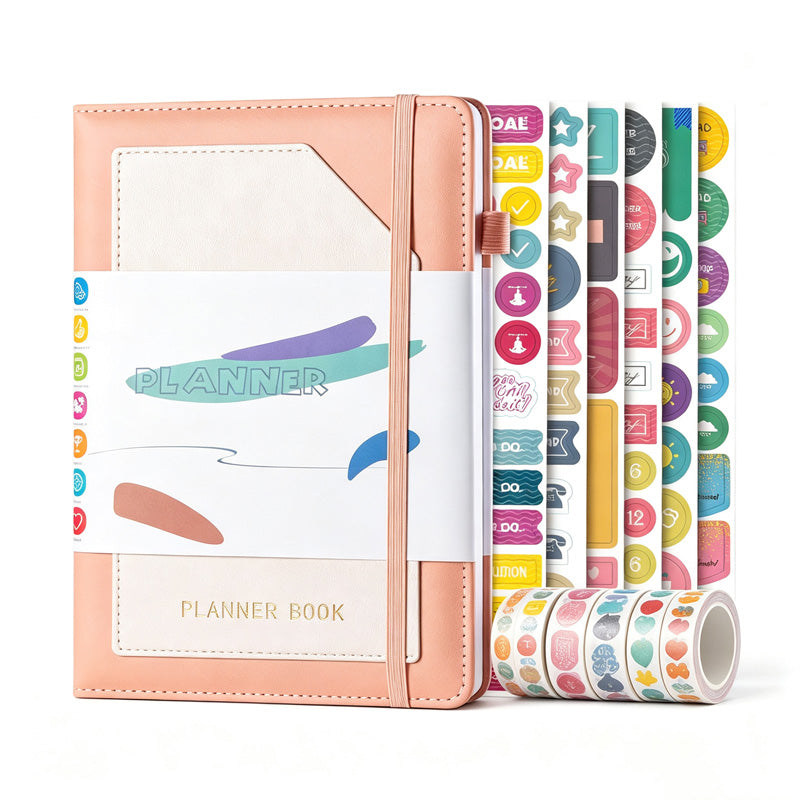 A5 Minimal PU Planner With Stickers