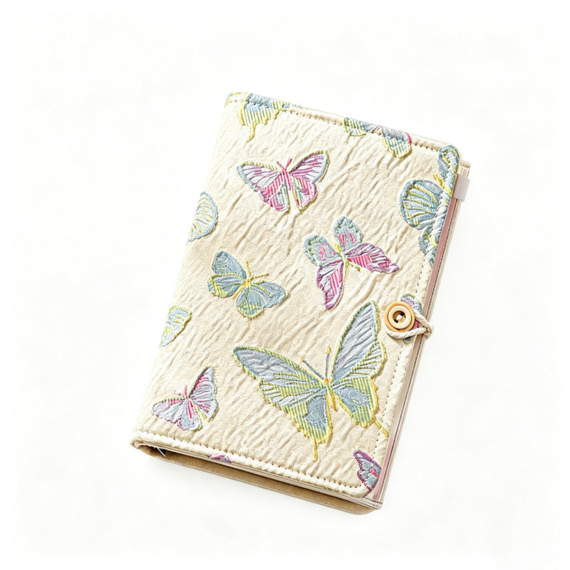 Vintage Butterfly Fabric Binder Notebook