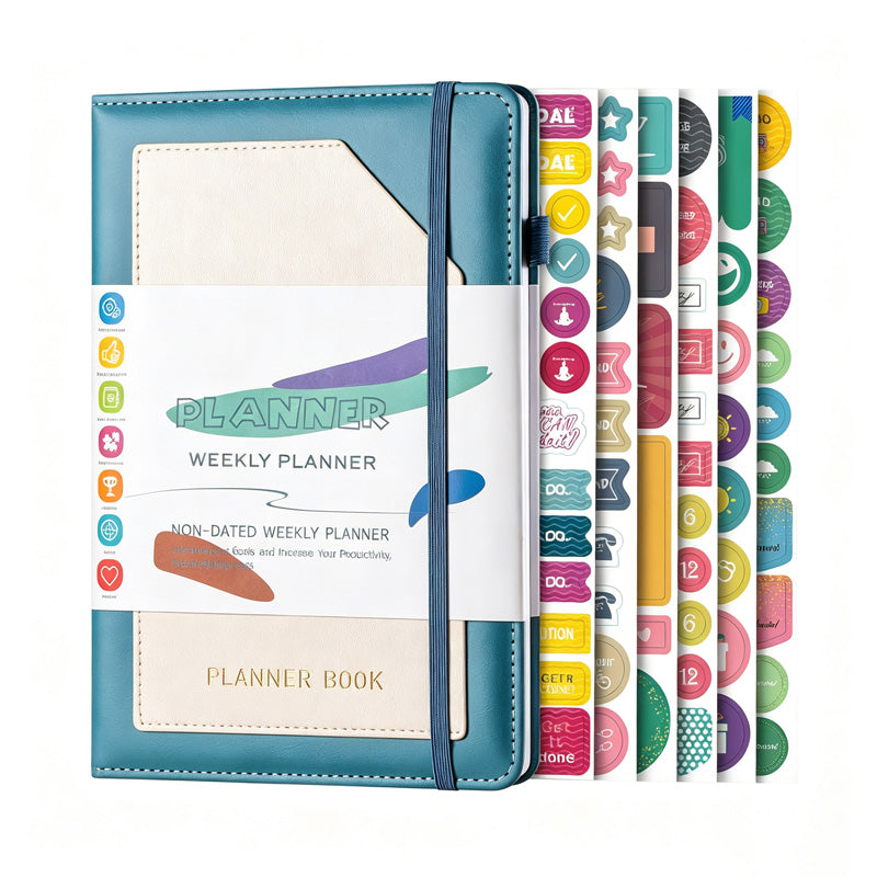 A5 Minimal PU Planner With Stickers