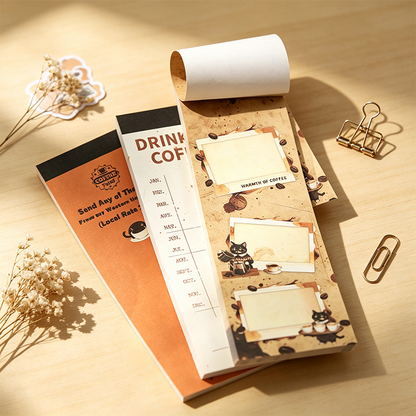 Coffee Tasting Cat Memo Pad