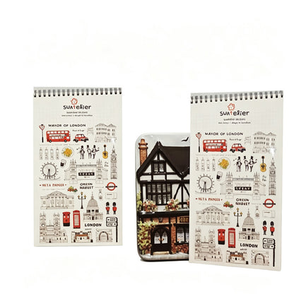 Suatelier Days in London Waterproof PVC Sticker Sheets – Pack of 10