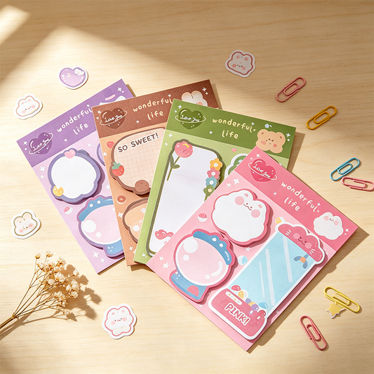 Cute Character Sticky Notes Set