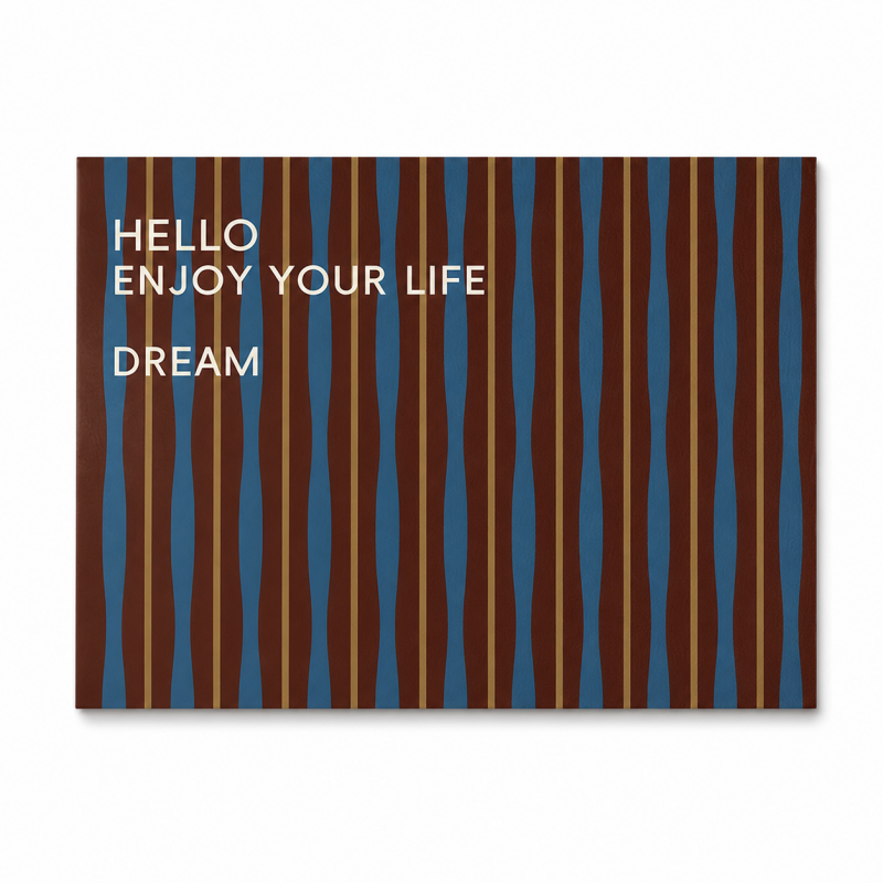 Vintage Stripe Leather Placemat