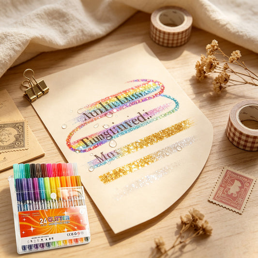 Glitter Outline Paint Pen Set