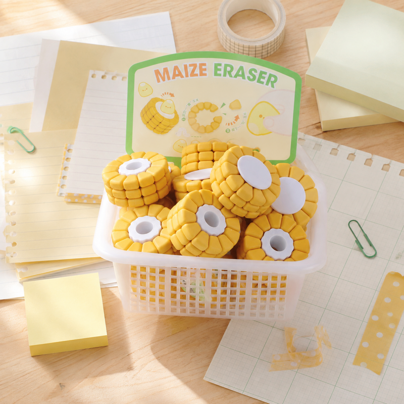 24 Corn Shaped Eraser Set