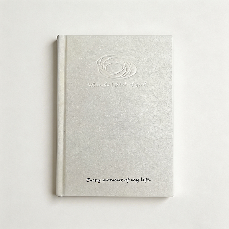 Minimal Black Cream Lined Notebook