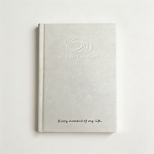 Minimal Black Cream Lined Notebook