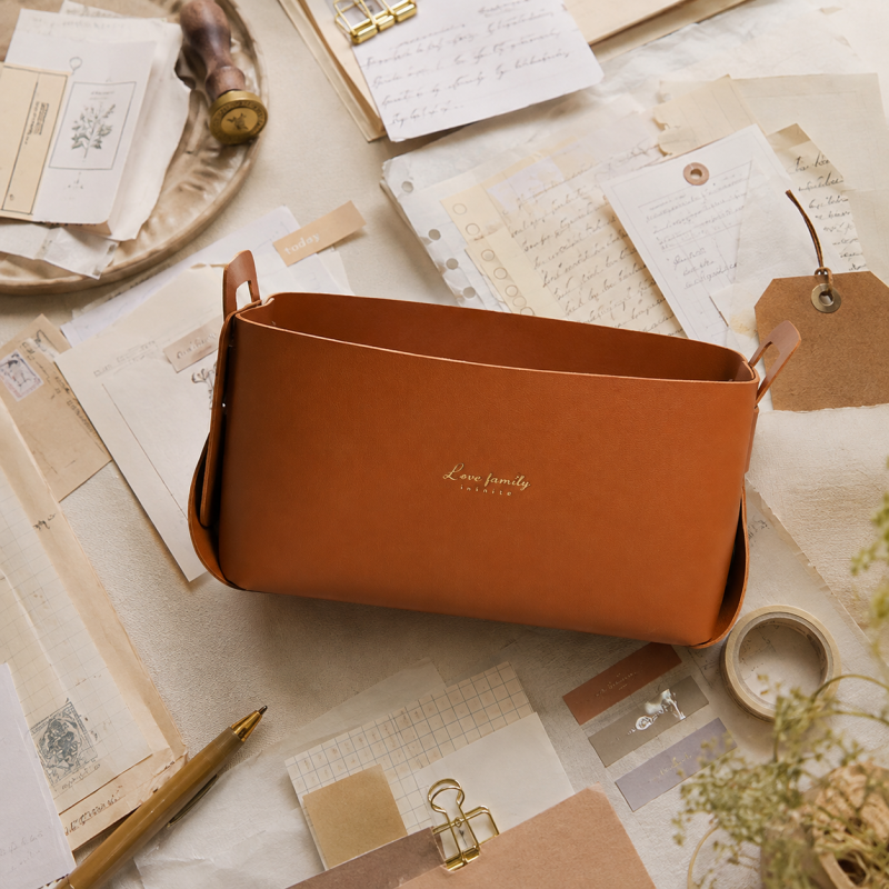 Foldable Handle Desk Storage Basket