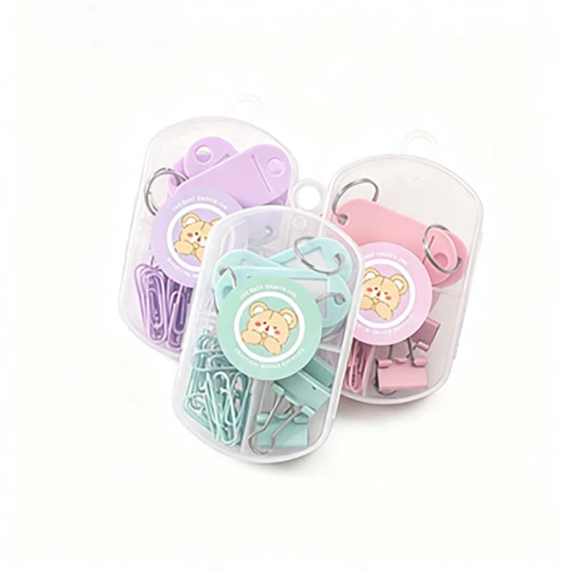 Pastel Desk Clip Stationery Set