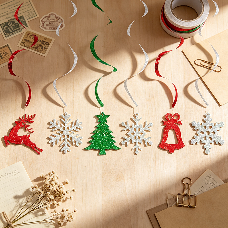 Christmas Hanging Swirl Decorations