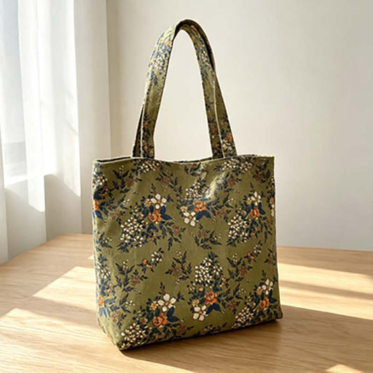 Vintage Floral Shopping Tote Bag