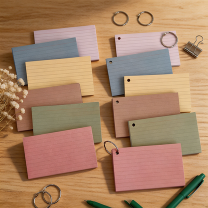Vintage Ruled Index Cards – 150gsm Double-Sided